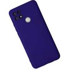 Newface Oppo A15 Kılıf Nano Içi Kadife Silikon - Mor