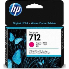 Hp 712 Magenta Kırmızı 29ML Plotter Kartuşu 3ED68A