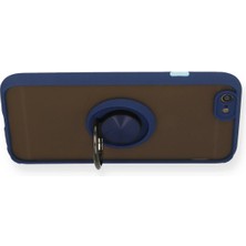 Newface Iphone 6 Kılıf Montreal Yüzüklü Silikon Kapak - Lacivert