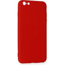 Newface Iphone 6 Plus Kılıf Nano Içi Kadife Silikon - Kırmızı