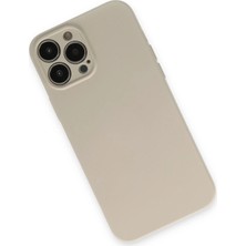 Newface Iphone 13 Pro Kılıf Nano Içi Kadife Silikon - Bej