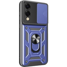 Newface Samsung Galaxy S25 Edge Pars Lens Yüzüklü Silikon - Lacivert