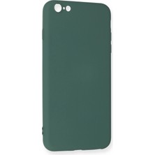 Newface Iphone 6 Plus Kılıf Nano Içi Kadife Silikon - Koyu Yeşil