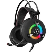Rampage Miracle-X2 Plus Siyah Rgb LED 7.1 Surround Sound System Gaming Mikrofonlu Oyuncu Kulaklığı
