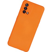 Newface Oppo A74 4g Kılıf Nano Içi Kadife Silikon - Turuncu