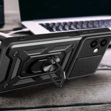 Newface Samsung Galaxy A06 Kılıf Pars Lens Yüzüklü Silikon - Lacivert