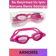 Armoris Yeni Nesil Ayarlanır Kayış Su Geçirmez Uv Işını Koruma Silikon Plastik Antifog Kutulu Deniz Gözlüğü