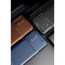 Newface Realme 7 Kılıf Auto Focus Karbon Kapak - Lacivert