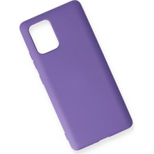 Newface Samsung Galaxy A91 / S10 Lite Kılıf Nano Içi Kadife Silikon - Mor