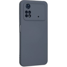 Newface Xiaomi Poco M4 Pro 4g Kılıf Nano Içi Kadife Silikon - Gri