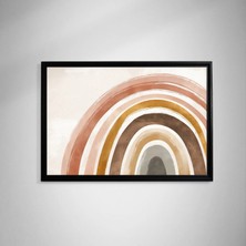 Ahsenico Harmony Arc – Renklerin Sessiz Uyumu-Çerçeveli Kanvas Tablo