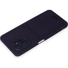 Newface Xiaomi Redmi Note 12 4g Kılıf Kelvin Kartvizitli Silikon - Derin Mor