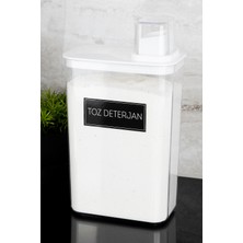 Kapasiteli Kendinden Ölçekli Kapaklı Toz Deterjan Saklama Kabı 3000ML