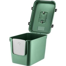 MarkEntegra Kapalı Kedi Tuvaleti Xxl 57X39X43 cm - Yeşil - Dayanıklı Plastik, Şık Tasarım