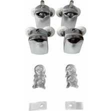 MarkEntegra Cam Duşakabin Tekerleği Seti - Metal Kırılmaz Gövde, Krom Kaplama, 4'lü