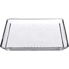 MarkEntegra 24X24 cm Kristal Cam Servis Tabağı – Şık Tasarım