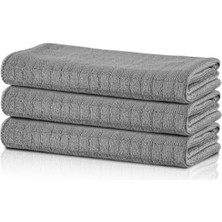 MarkEntegra Mikrofiber Kareli Mutfak Bezi Seti, 3 Adet, 40X40 cm