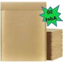 MarkEntegra 50 Adet Kraft Kaplı Balonlu Zarf - 17X25+5 cm