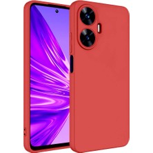 Egstech Realme C55 Kılıf Lansman Premium Kadife Kaplama Lens Korumalı Soft Silinebilir Arka Kılıf