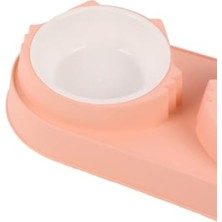 MarkEntegra Ikili Mama Kabı - Kedi ve Köpekler Için Plastik Tasarım