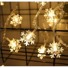 MarkEntegra 5 Metre LED Işıklı Kar Tanesi Işık Zinciri - Pilli