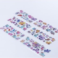 MarkEntegra 6 Adet Sevimli Unicorn Kabartmalı Yapışkan Sticker Seti