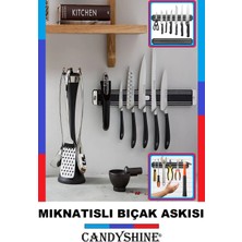 Pratik Mıknatıslı Metal Bıçak ve Alet Tutucu, 55 Cm, Şık ve Dayanıklı