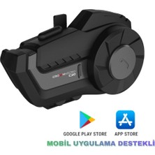 Crown Micro C20 Interkom - Mobil Uygulama Destekli - Buff ' lu Uzun Mesafe İletişim