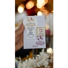 Broşürevim Kişiye Özel Baskılı Kız Çocuk Hediyelik Magnet Açacak ve Çikolata Set