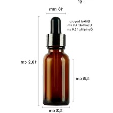 MarkEntegra 30 ml Metal Kapaklı Damlalık Şişe Seti, 6 Adet Cam Şişe