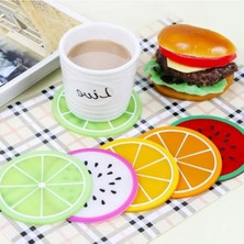 MarkEntegra 5'li Silikon Bardak Altlığı - Meyve Şekli Kaymaz Ped