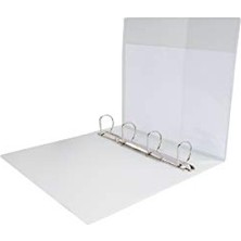 MarkEntegra 4 Halka D Mekanizmalı Beyaz Klasör Kutusu, 5 Cm, 10 Adet