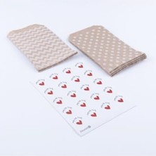 MarkEntegra 20 Adet Puantiye ve Zikzak Desenli Kese Kağıdı Seti