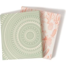 MarkEntegra Çevre Dostu Boho Chic Cilt Seti, Zeytin ve Somon Renkli, 2 Parça