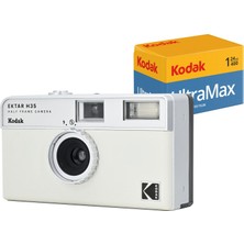 Kodak Ektar H35 35MM  Filmli Fotoğraf Makinesi Beyaz + Kodak Ultramax 24 Poz Film