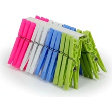 MarkEntegra 24 Adet Renkli Çamaşır Mandalı Seti - Dayanıklı ve Pratik