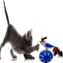 MarkEntegra Tekerlekli Hacıyatmaz Kedi Oyuncağı (Mavi)