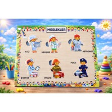 W-Design Eva Eğitici Bul Tak Puzzle Meslekler Montessori Zeka ve Motor Beceri Geliştirici Oyuncak