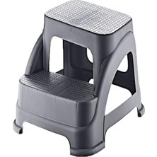 MarkEntegra Kaymaz Tabanlı 2 Basamaklı Büyük Boy Merdiven - Hafif ve Dayanıklı