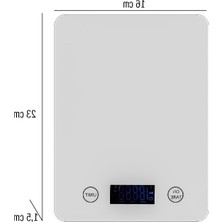 MarkEntegra Dijital Mutfak Tartısı - 10KG Kapasite, Temperli Cam, LCD Ekran