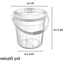 MarkEntegra Şeffaf 20 Lt Kapasiteye Sahip Erzak Saklama Kovası