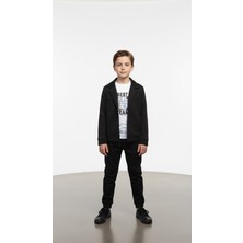 Stilera Erkek Çocuk Blazer Ceket Tişört Pantolon 3'lü Takım Bayramlık Kombin 7-10 Yaş