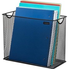 MarkEntegra Taşınabilir Metal File Kutu Dosya Klasör Sepeti, Siyah