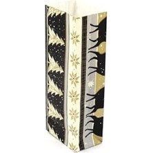 MarkEntegra Yılbaşı Temalı Hediyelik Kese Kağıdı - 10'lu Paket, 8X20 cm
