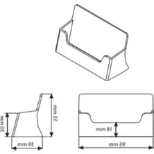 MarkEntegra Dikey Şeffaf Dosya, Polystrene Kristal Malzeme