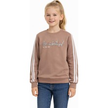 Baglan Kız Çocuk Kol Şeritli Sweatshirt BGL-ST05269