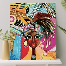 MarkEntegra Numaralı Boyama Tuval Seti - Fırça ve Boya Dahil (40X50 Cm)