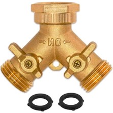 MarkEntegra 2 Yönlü Pirinç Bahçe Hortumu Ayırıcı