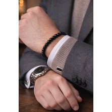 Kolyeucum 8 mm Doğal Siyah Oniks Bileklik – Mat Taş –Doğal Taş Erkek Bileklik