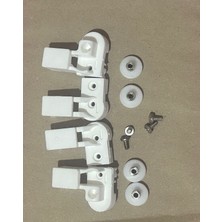 Banaks Duşakabin 1 Sabit 2 Kayar Beyaz Takım Vidalı Set